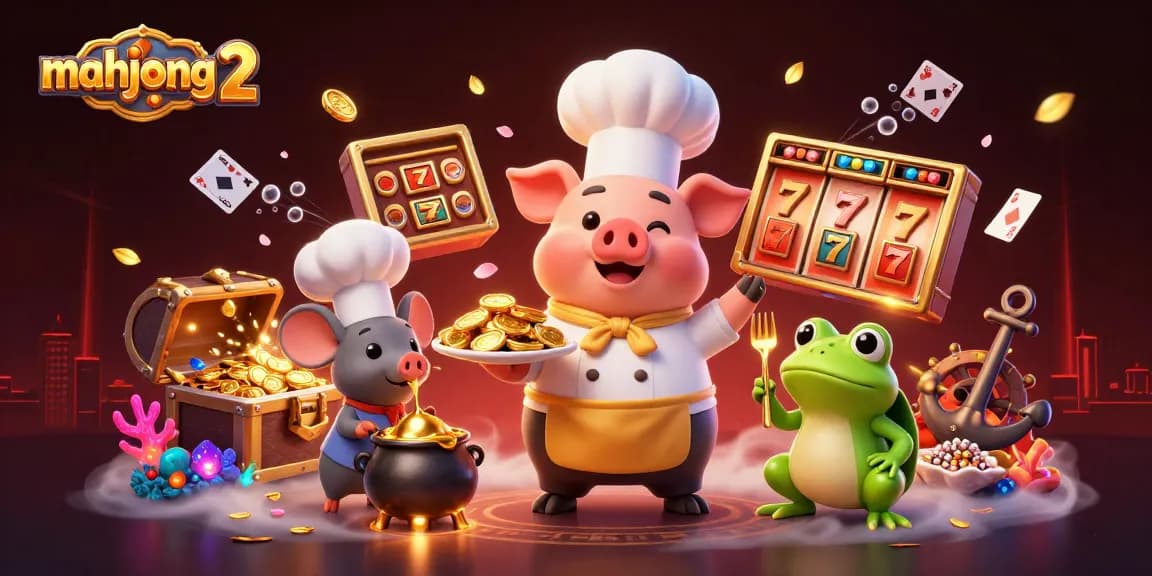 Spin thrilling mahjong 2 reels with unique characters amidst explosive treasures and casino elements.