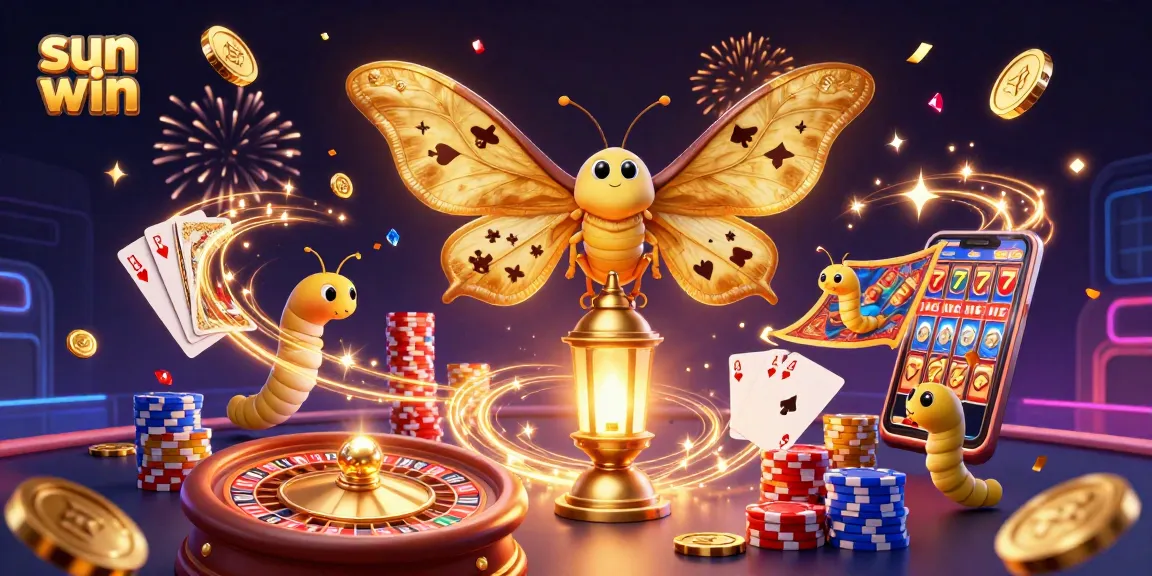 Experience the excitement of sun win as enchanting creatures celebrate with vibrant casino elements and dynamic visuals.