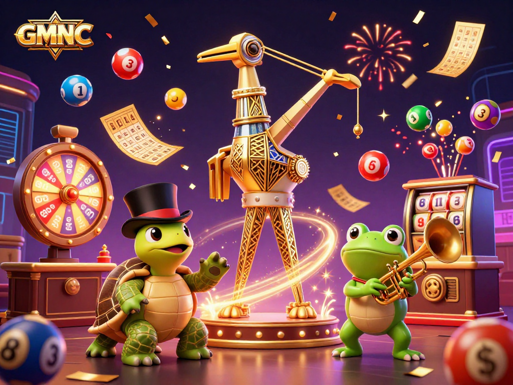 Experience the vibrant GMNC gaming scene with an energetic speakeasy illustration.