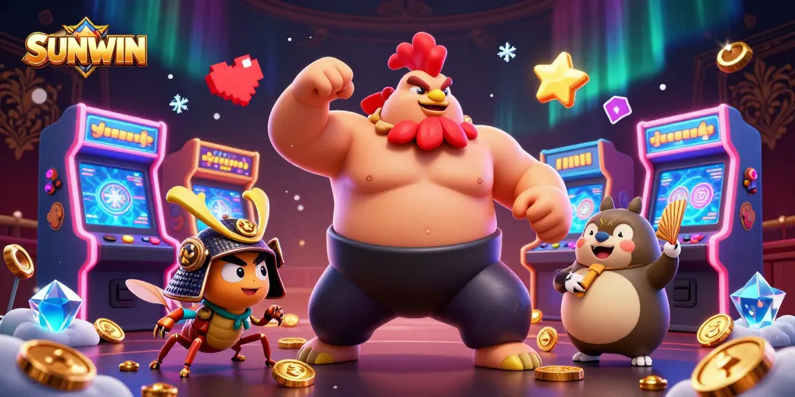 SUNWIN invites players to enjoy dynamic casino adventures with an energetic sumo rooster, fierce samurai cricket, and tanuki announcer.